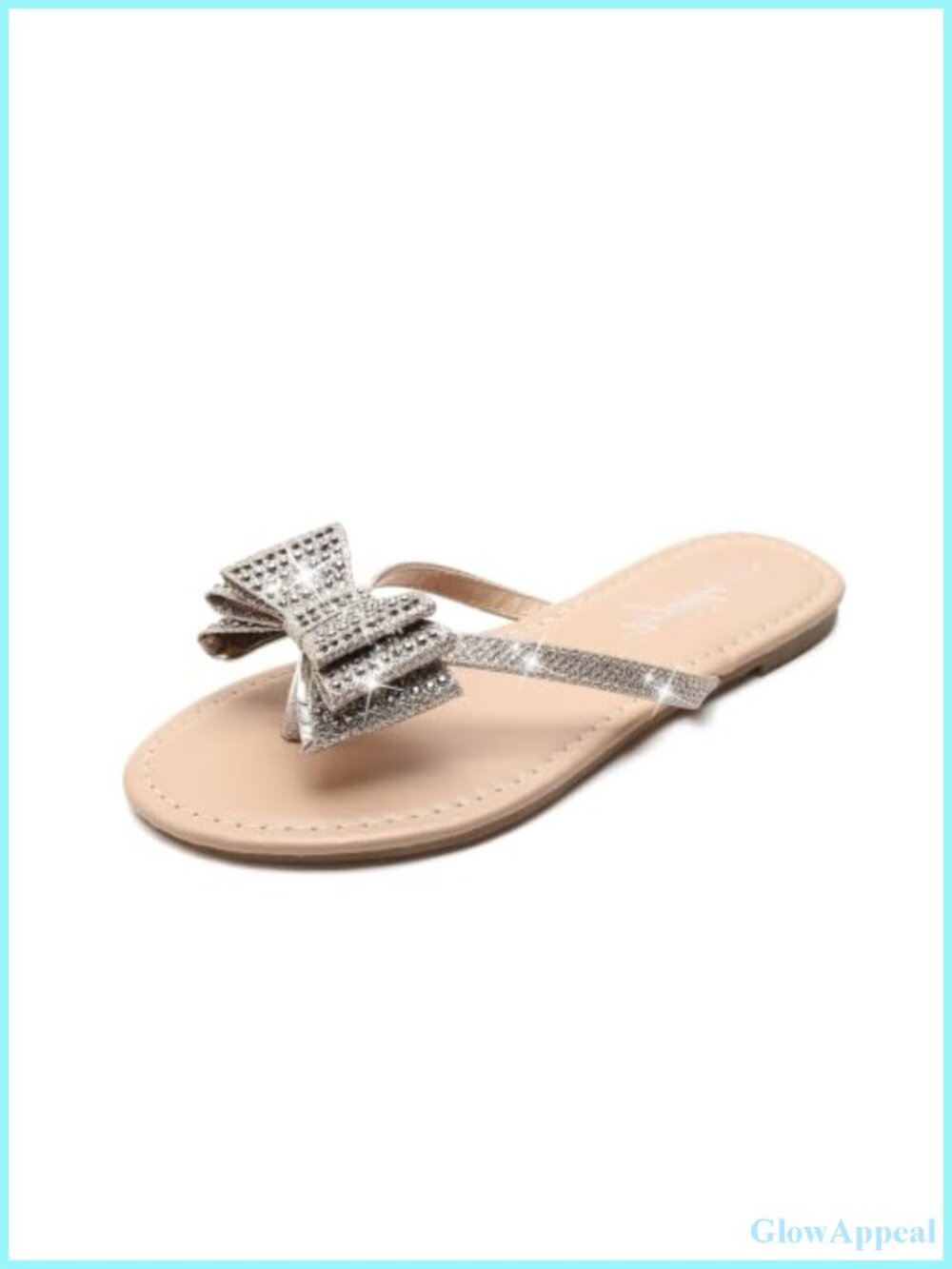 MACKIN J Women's Flip Flops Rhinestone Bow Dress Sandals Slip On